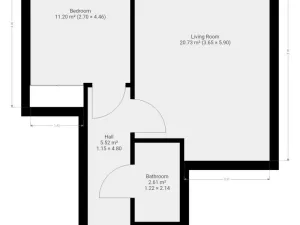 Pronájem bytu 2+kk, Praha, Táboritská, 43 m2