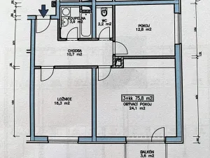 Pronájem bytu 3+kk, Chýně, 70 m2