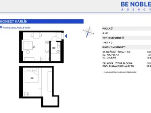 Prodej bytu 1+kk, Praha - Karlín, Prvního pluku, 31 m2