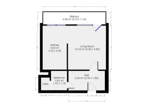 Pronájem bytu 1+kk, Praha - Krč, Tajovského, 35 m2