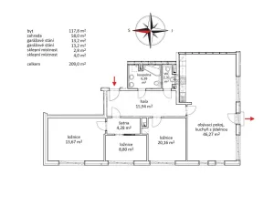 Prodej bytu 4+kk, Slaný, Kybalova, 117 m2