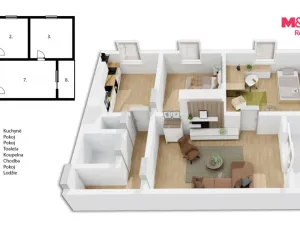 Prodej bytu 3+1, Zdice, Havlíčkova, 85 m2