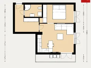 Prodej bytu 2+kk, Mariánské Lázně, Chebská, 54 m2