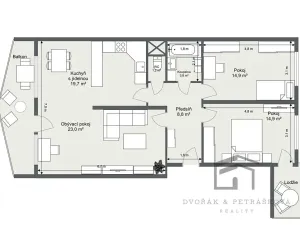 Pronájem bytu 3+kk, Praha - Černý Most, náměstí Plukovníka Vlčka, 86 m2