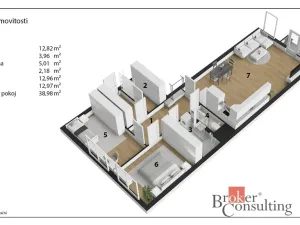 Pronájem bytu 3+kk, Hradec Králové - Pražské Předměstí, Kollárova, 89 m2