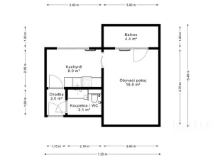 Prodej bytu 1+1, Bechyně, Písecká, 35 m2