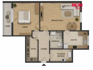 Prodej bytu 2+1, Podbořany, Alšova, 68 m2