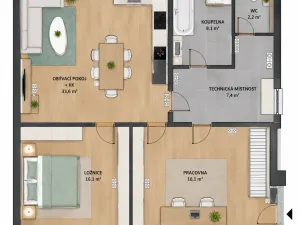 Prodej bytu 3+kk, Holubice, 81 m2