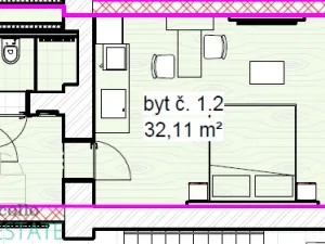 Pronájem bytu 1+kk, Plzeň, Klatovská třída, 32 m2