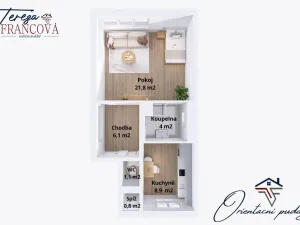 Pronájem bytu 1+1, Prostějov, Riegrova, 43 m2