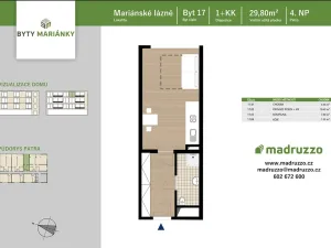 Prodej bytu 1+kk, Mariánské Lázně, Husova, 29 m2