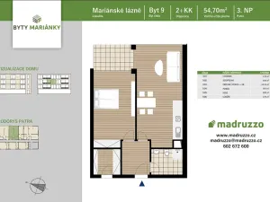 Prodej bytu 2+kk, Mariánské Lázně, Husova, 54 m2