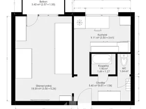 Prodej bytu 1+1, Jihlava, U Hřbitova, 36 m2