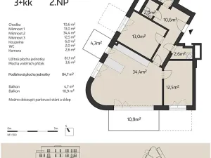 Prodej bytu 3+kk, Brno, Podveská, 84 m2