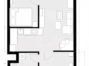 Pronájem bytu 2+kk, Praha - Stodůlky, Petržílkova, 50 m2