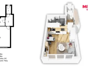 Prodej bytu 1+kk, Praha - Chodov, Bachova, 41 m2