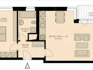 Pronájem bytu 2+kk, Praha, Rižská, 65 m2