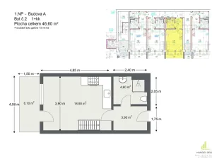 Prodej bytu 1+kk, Břeclav, 45 m2