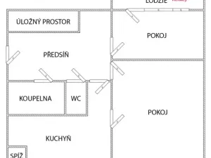 Prodej bytu 2+1, Kadaň - Tušimice, 61 m2