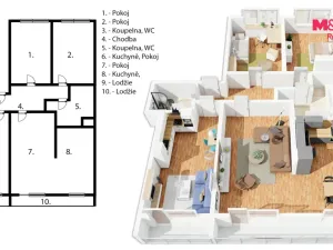 Prodej bytu 4+kk, Praha - Malešice, Niederleho, 92 m2
