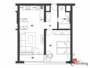 Pronájem bytu 2+kk, Plzeň - Východní Předměstí, Sladová, 54 m2