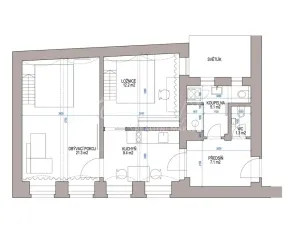 Pronájem bytu 2+1, Praha - Nové Město, Hybernská, 54 m2