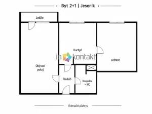 Prodej bytu 2+1, Jeseník, Vrchlického, 42 m2