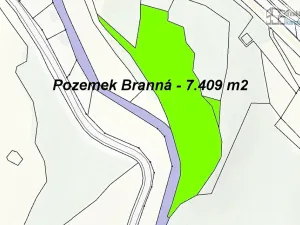Prodej pozemku pro bydlení, Branná, 3500 m2