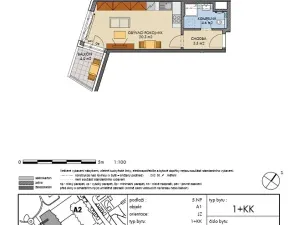 Pronájem bytu 1+kk, Praha - Střížkov, Lovosická, 29 m2