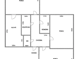 Prodej bytu 3+1, Ústí nad Orlicí, Polská, 67 m2