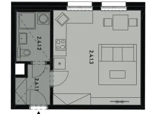 Pronájem bytu 1+kk, Praha - Hlubočepy, Divíškové, 33 m2