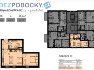 Pronájem bytu 2+kk, Havlíčkův Brod, Na Spravedlnosti, 39 m2