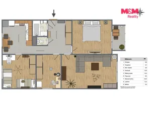 Prodej bytu 4+1, Klášterec nad Ohří - Miřetice u Klášterce nad Ohří, Ječná, 78 m2