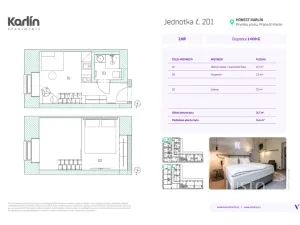 Prodej apartmánu, Praha - Karlín, Prvního pluku, 21 m2