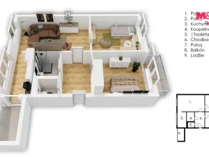 Prodej bytu 3+kk, Hradec Králové - Slezské Předměstí, Severní, 62 m2
