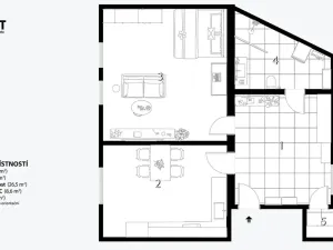 Pronájem rodinného domu, Rosice, Brněnská, 84 m2