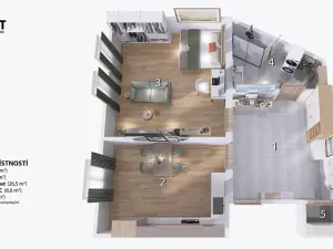 Pronájem rodinného domu, Rosice, Brněnská, 84 m2