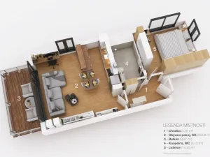 Prodej bytu 2+kk, Praha - Libeň, Primátorská, 52 m2