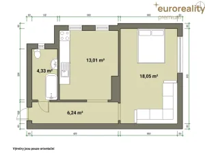 Prodej bytu 2+kk, Mariánské Lázně, Mladějovského, 41 m2