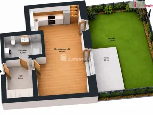Pronájem bytu 1+kk, Praha - Modřany, Kolmanova, 37 m2