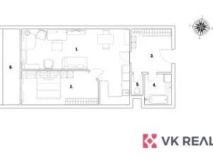 Prodej bytu 2+kk, Praha - Břevnov, Šlikova, 63 m2