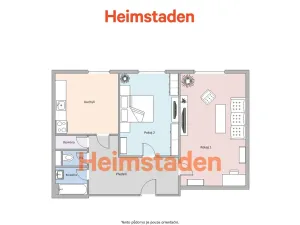Pronájem bytu 2+1, Havířov - Město, Hlavní třída, 54 m2