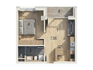 Prodej bytu 2+kk, Luhačovice, Zatloukalova, 39 m2