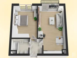 Pronájem bytu 2+kk, Plzeň, V Zahrádkách, 53 m2