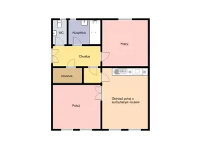 Pronájem bytu 3+kk, Praha - Smíchov, Grafická, 80 m2
