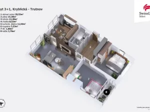 Prodej bytu 3+1, Trutnov - Kryblice, Kryblická, 74 m2