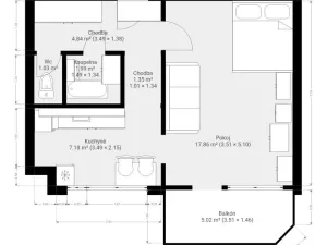 Pronájem bytu 1+1, Brno, Ibsenova, 35 m2