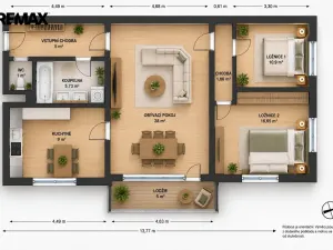 Prodej bytu 3+1, Příbram - Příbram I, Hradební, 78 m2