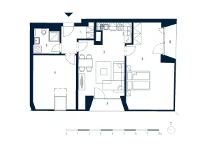 Pronájem bytu 3+kk, Praha - Karlín, Pernerova, 67 m2