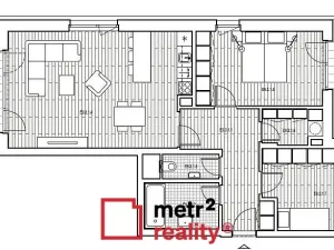 Pronájem bytu 3+kk, Olomouc, Milana Ticháka, 85 m2